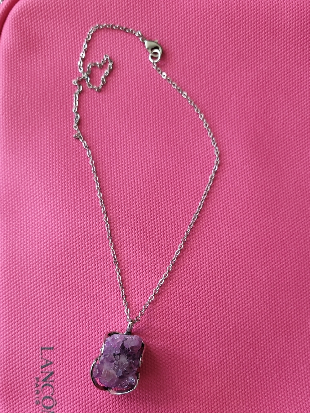 Amethyst Gemstone  Pendant Necklace - Women Jewelry